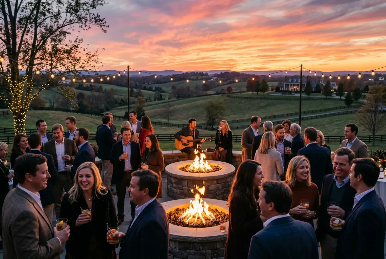 Bourbon, food and live music around the fire at Belveaux Station